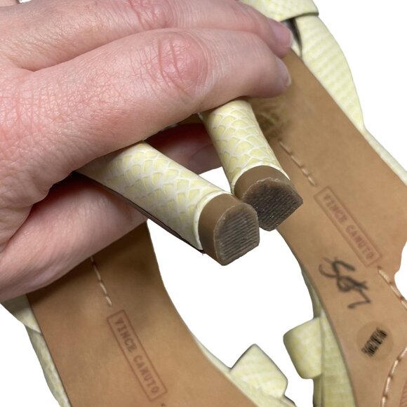 Vince Camuto 9.5 Toleo patent leather heels cream yellow - Picture 11 of 14